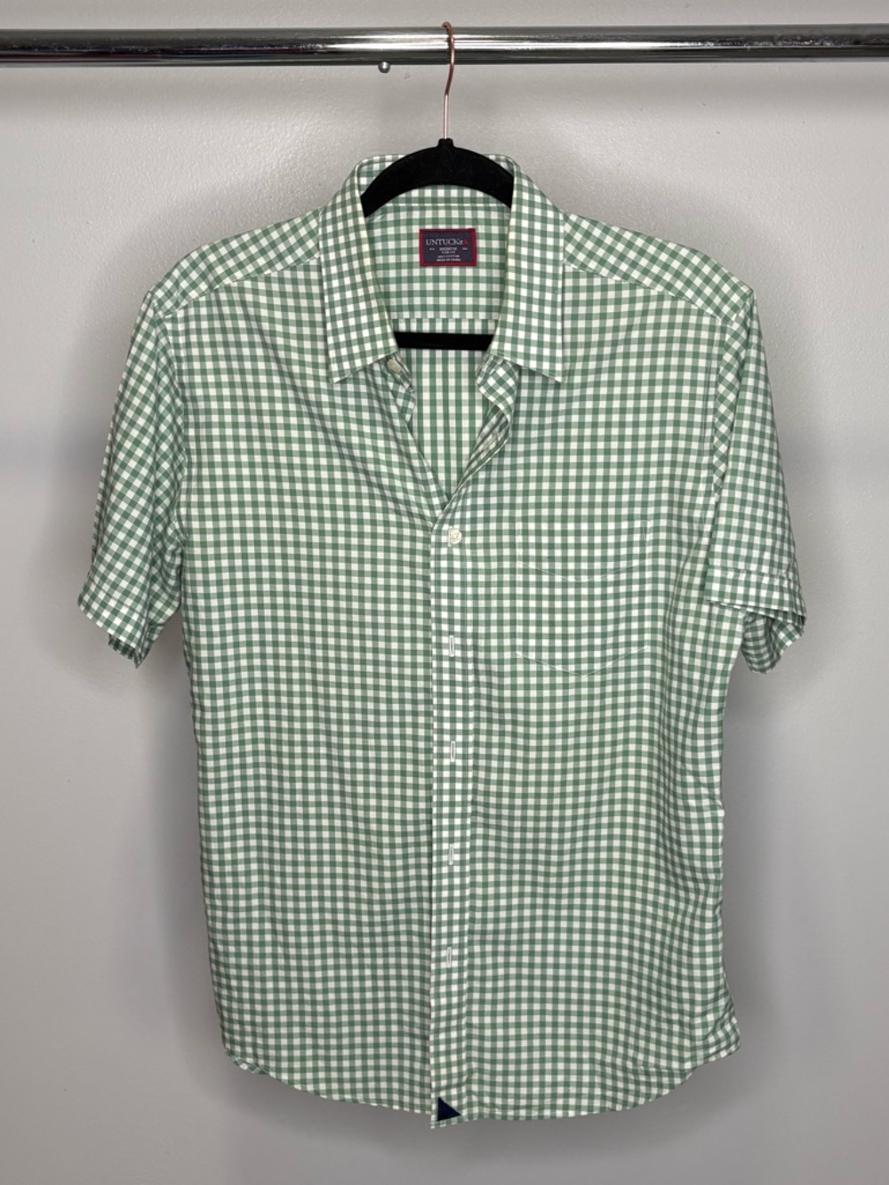 UNTUCKit Gingham Short Sleeve Button-Down Shirt